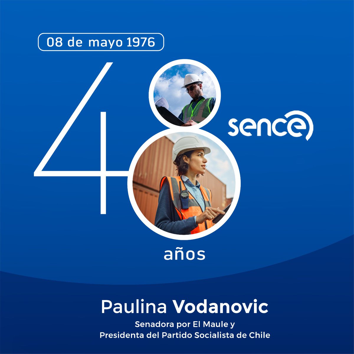 pvodanovic's tweet photo. Feliz 48° aniversario a funcionarias y funcionarios del @SenceChile, en especial a su directora, Romanina Morales (@romachile).  Su gran trabajo en capacitación y empleo ha mejorado la vida de miles de personas. ¡Gracias por su dedicación y compromiso! 👏 @Sence_Maule @pschile https://t.co/fotd86pR8d