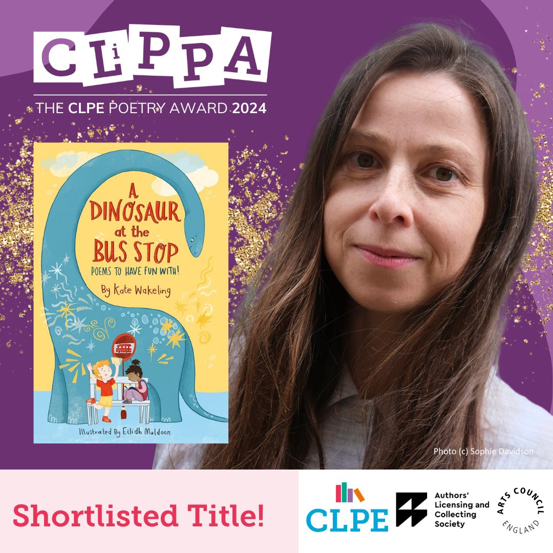 Introducing our first #CLiPPA24 shortlisted collection, ‘A Dinosaur at the Bus Stop’ by @WakelingKate, illustrated by #EilidhMuldoon and published by @OtterBarryBooks 🎉