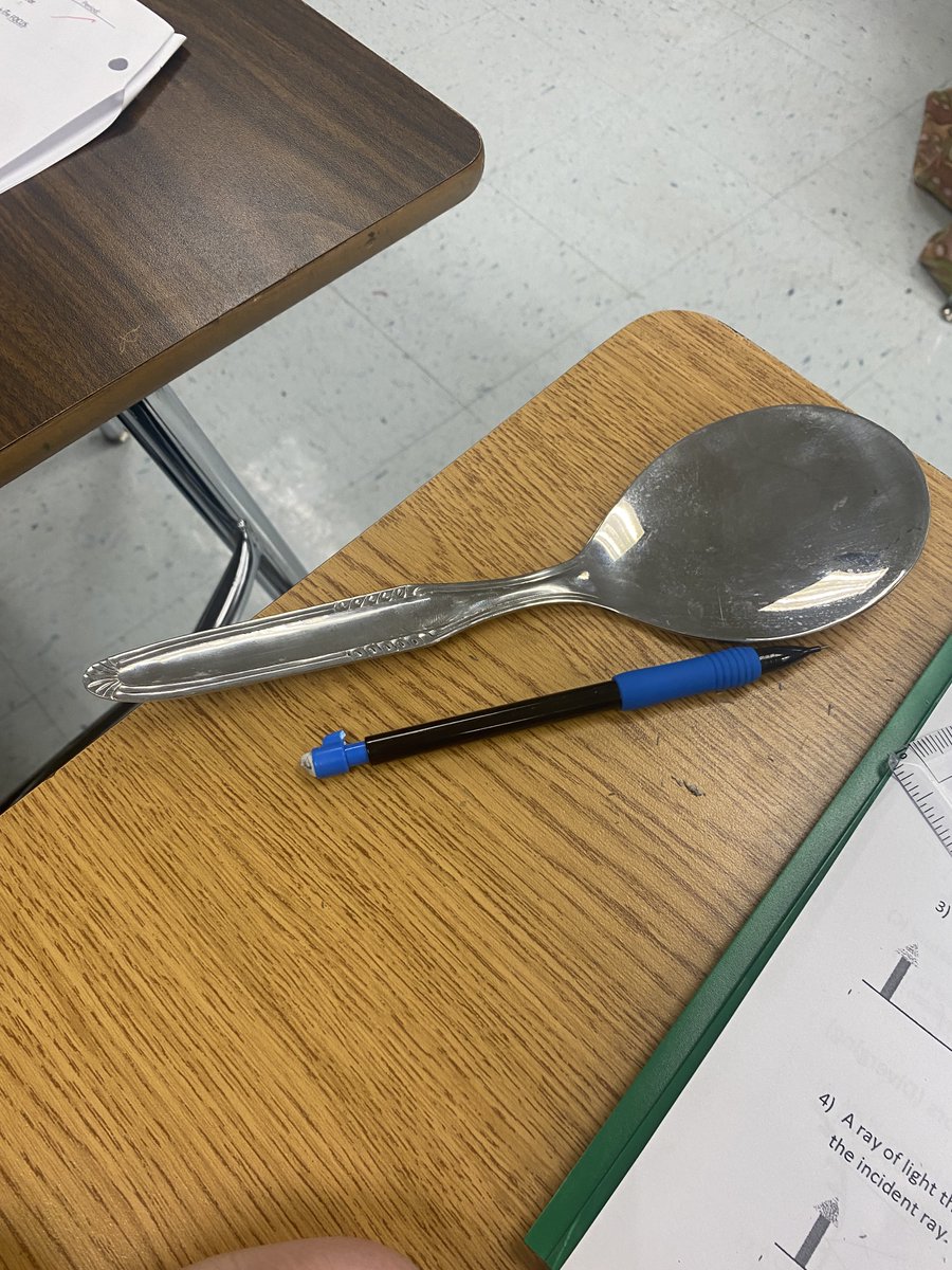 this giant fuckass spoon in physics. mechanical pencil for scale