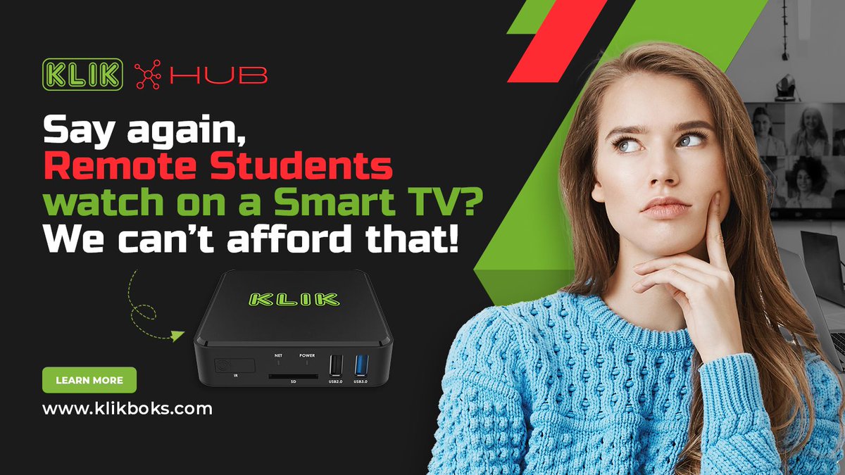 KLIK_Boks's tweet photo. Elevate your outreach to remote participants with KLIK.

Stream your class📔, meeting🧑‍🤝‍🧑, training session🤺 or event🎪, instantly and easily with the affordable #KLIKBoks HUB. #avtweeps #edtech #livestream  https://t.co/NGjZs4hgB9 https://t.co/fHeQE1ZKz5