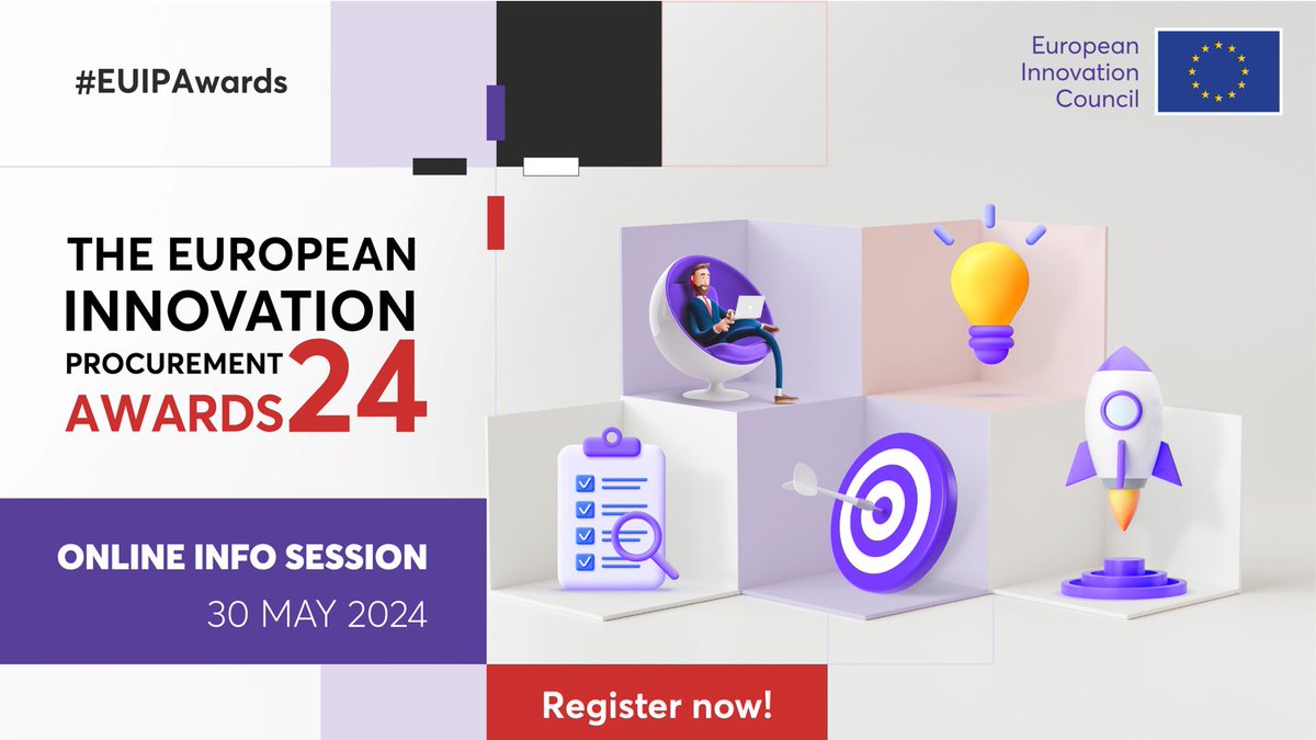 The perfect opportunity to learn everything about the #EUIPAwards is coming! 🚀 If you want to win up to €75 000 for your procurement practices, register now for the dedicated info session and learn all about the prize. 🏆 Don't miss it ➡️ europa.eu/!Hyn6xK