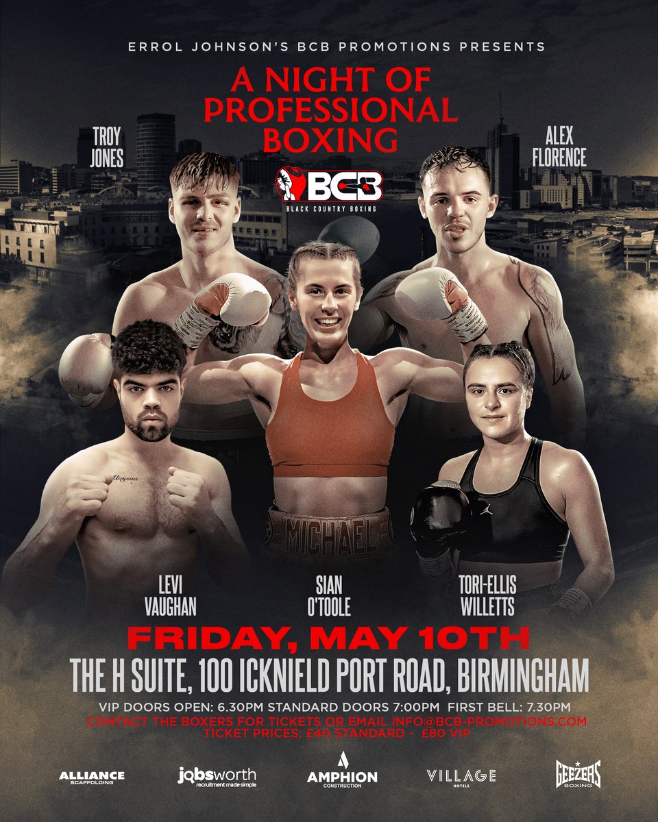 🥊Weigh in tomorrow ahead of Friday night's show at the H-Suite in Edgbaston. Last remaining tickets are available priced £40 standard and £80 VIP from the boxers directly or by emailing info@bcb-promotions.com ***Alex Florence is off the show due to injury*** #boxing