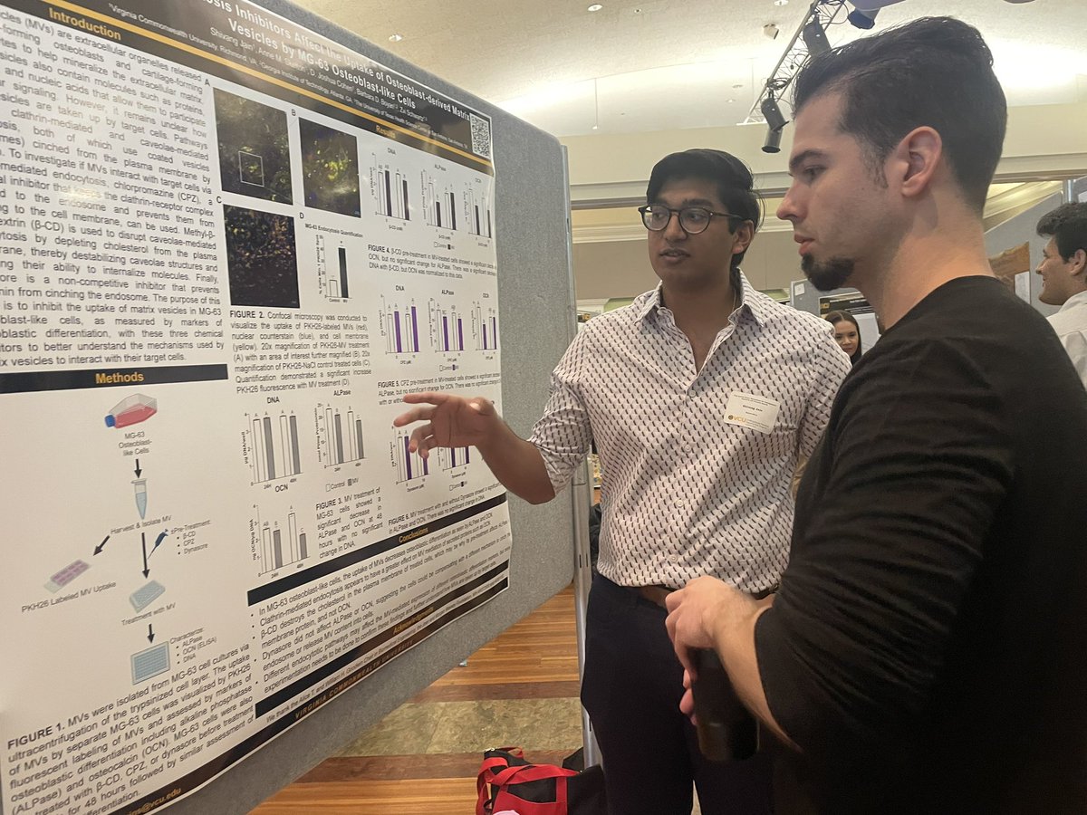 Shivang Jain presented his research on the complex uptake of matrix vesicles by osteoblasts! Nice!