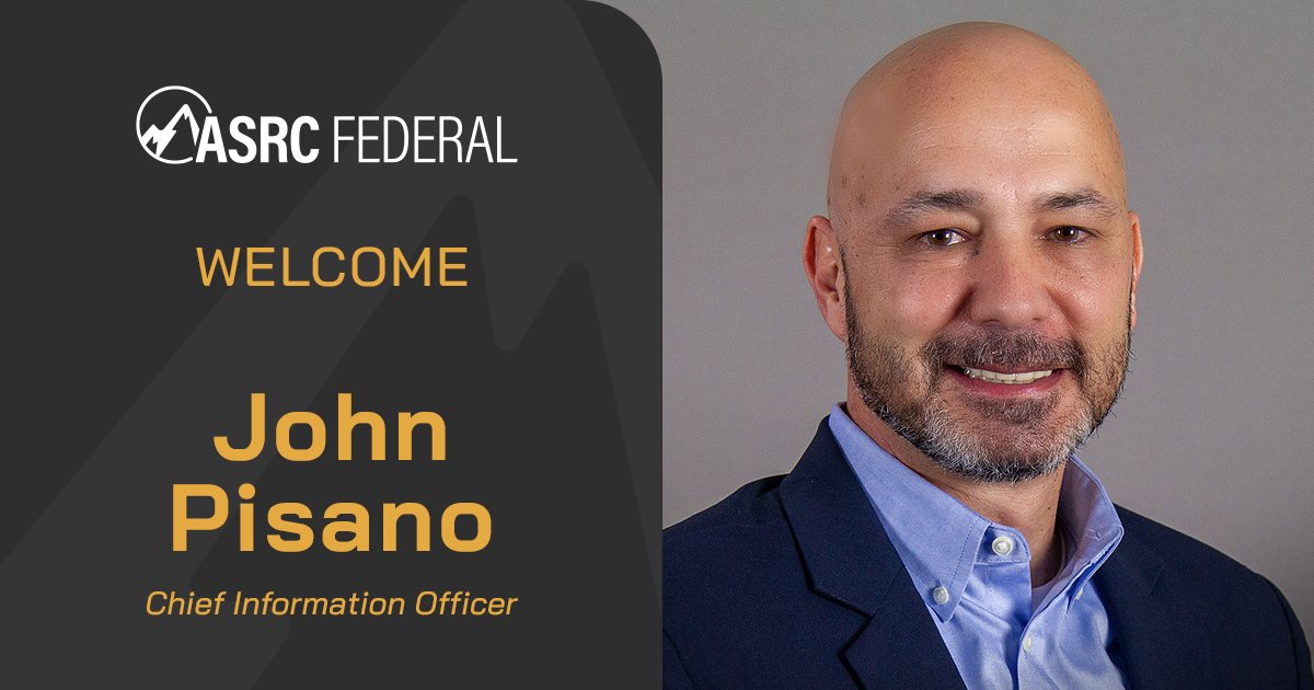 ASRC Federal announces John Pisano as its new Chief Information Officer! Pisano will lead the corporate information technology strategy and partner with customers across the enterprise to advance ASRC Federal’s IT systems and processes. asrcfederal.com/asrc-federal-a…