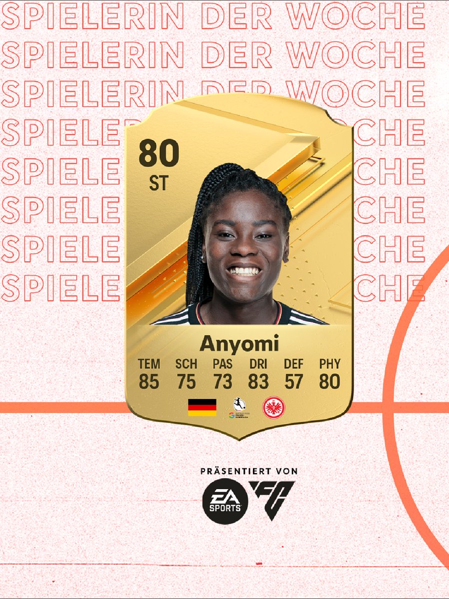 Sie hat es wieder geschafft! Nicole Anyomi ist eure Spielerin des 20. #DieLiga-Spieltags. 👏 @EASPORTSFCDE