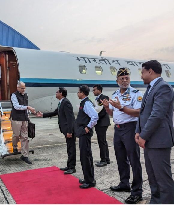 The Indian Foreign Secretary arrived Dhaka today by a special flight in the evening for a short trip. He is expected to meet the Hon'ble Prime Minister, Hon'ble Foreign Minister and hold meeting with the Foreign Secretary of Bangladesh tomorrow.