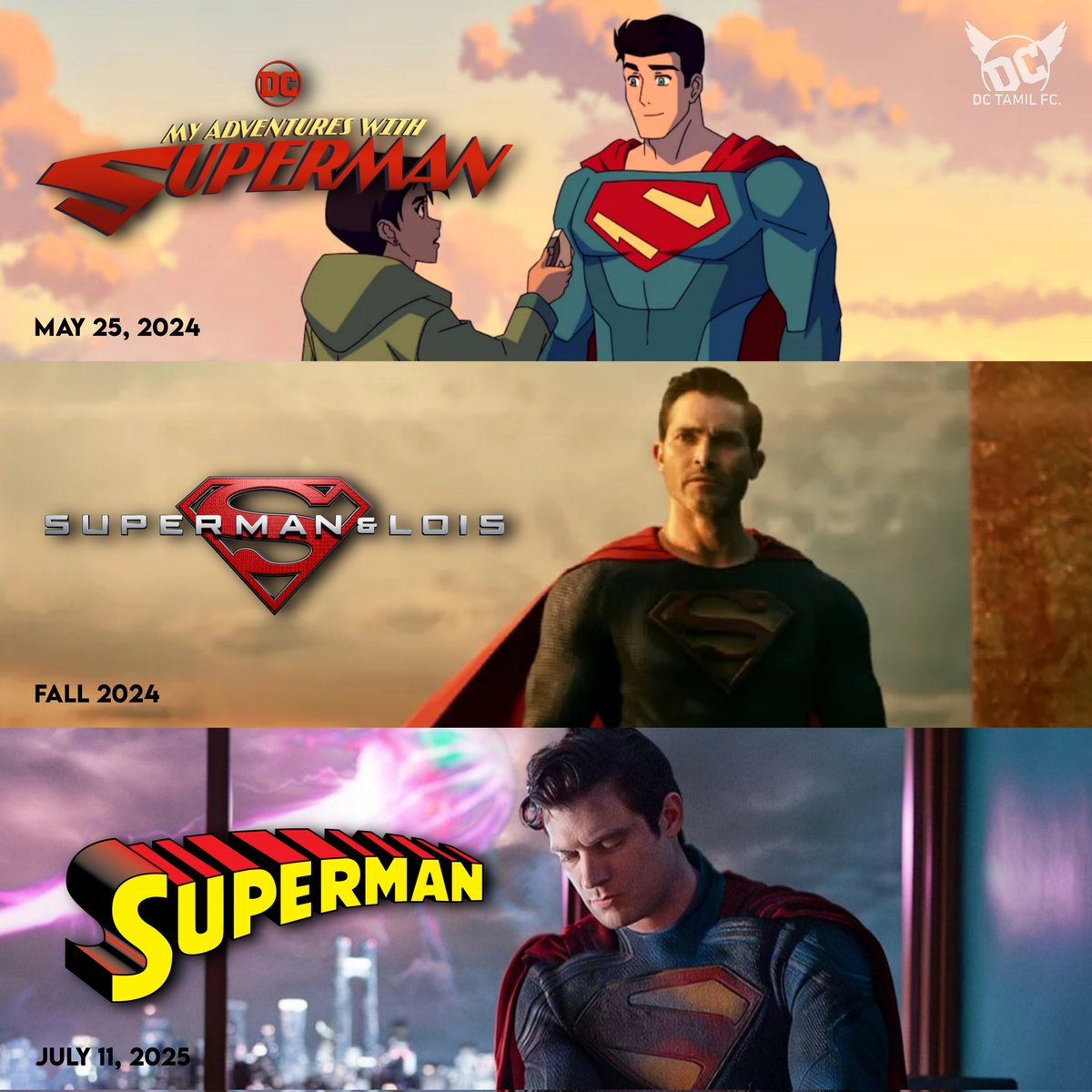 ♥️🦸‍♂️ Upcoming #Superman Contents !

#Superman | #MyAdventuresWithSuperman | #SupermanAndLois | #DavidCorenswet | #JackQuaid | #TylerHoechlin