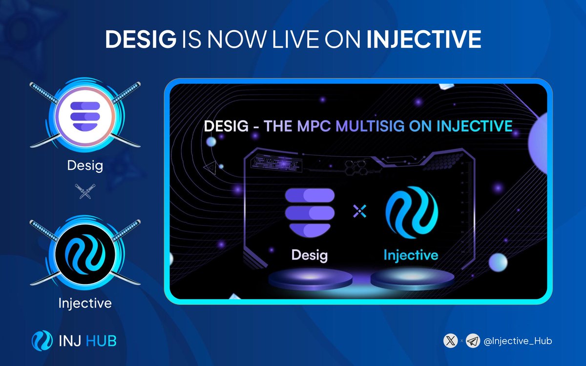 The innovative multi-signature wallet by @DesigLabs has successfully integrated with Injective 🤝, marking the beginning of a new chapter in security and operational adaptability. This integration is tailored to cater to the complex requirements of institutions, organizations,…