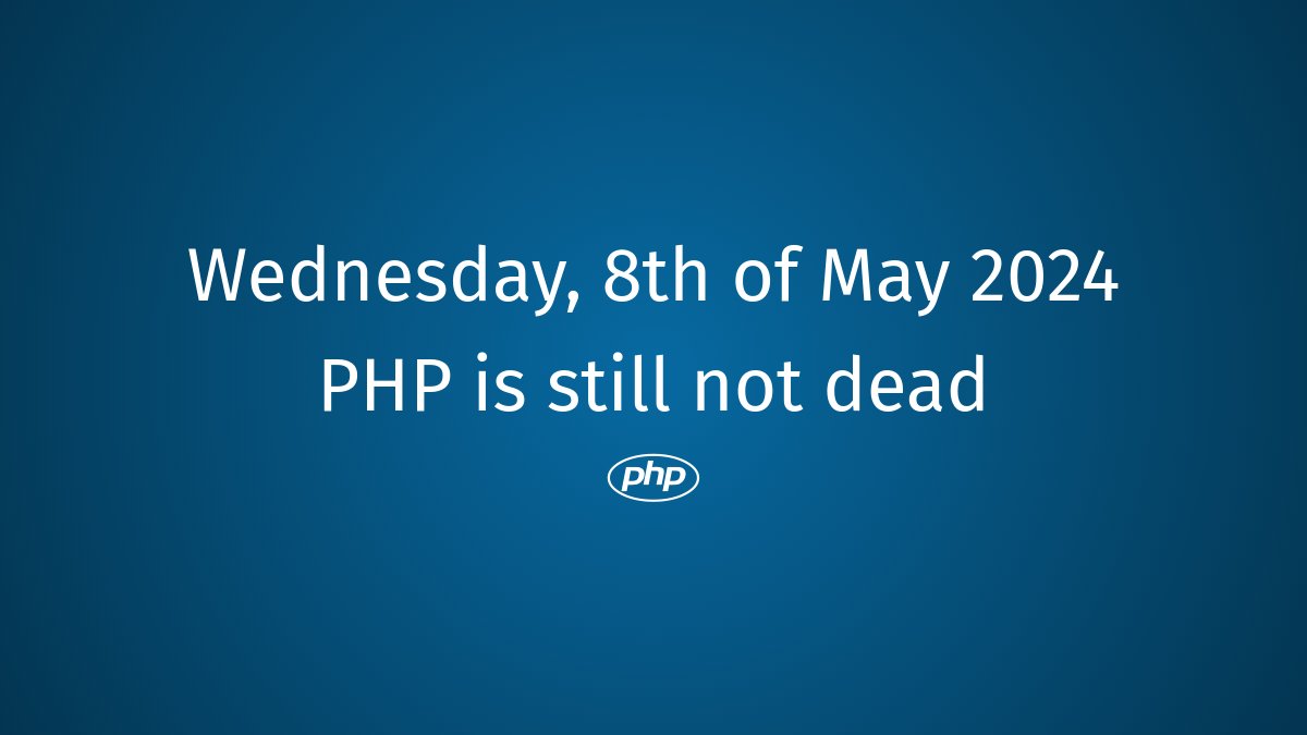 PHP still not dead #php #PHPLovers #PHPTransformed #PHPPhoenix #PHPInnovation #PHPExit #PHPProgress #PHPProgramming #FarewellPHP #PHPCode