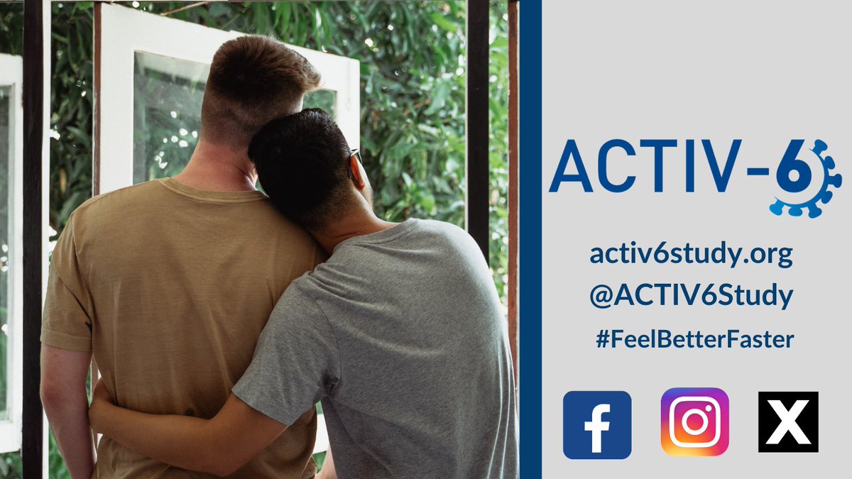 #ACTIV6Study has met its enrollment goal and is now closed! Participants, contact your study coordinator to ask questions on details of your participation. Keep an eye on activ6study.org as we continue to share study results! #FeelBetterFaster @PCORnetwork @ncats_nih_gov