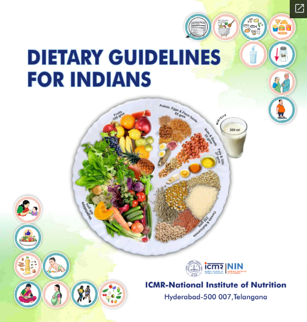 The Indian Council for Medical Research - National Institute of Nutrition dietary guidelines for Indians 2024 just dropped. This is a revised edition from 2011.

Lots of good things, but unfortunately a lot of nutritional myths have found place in this national guideline. Whoever