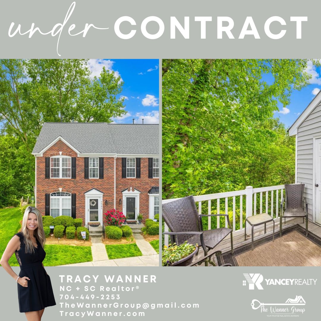 Tracy + her buyer had their offer accepted on this stunning brick end unit townhome in Cramerton! Congratulations!

#undercontract #offeraccepted #yanceyrealty #ncrealtor #screaltor #congrats #endunit #townhome #cramerton #buyersagent #happybuyers