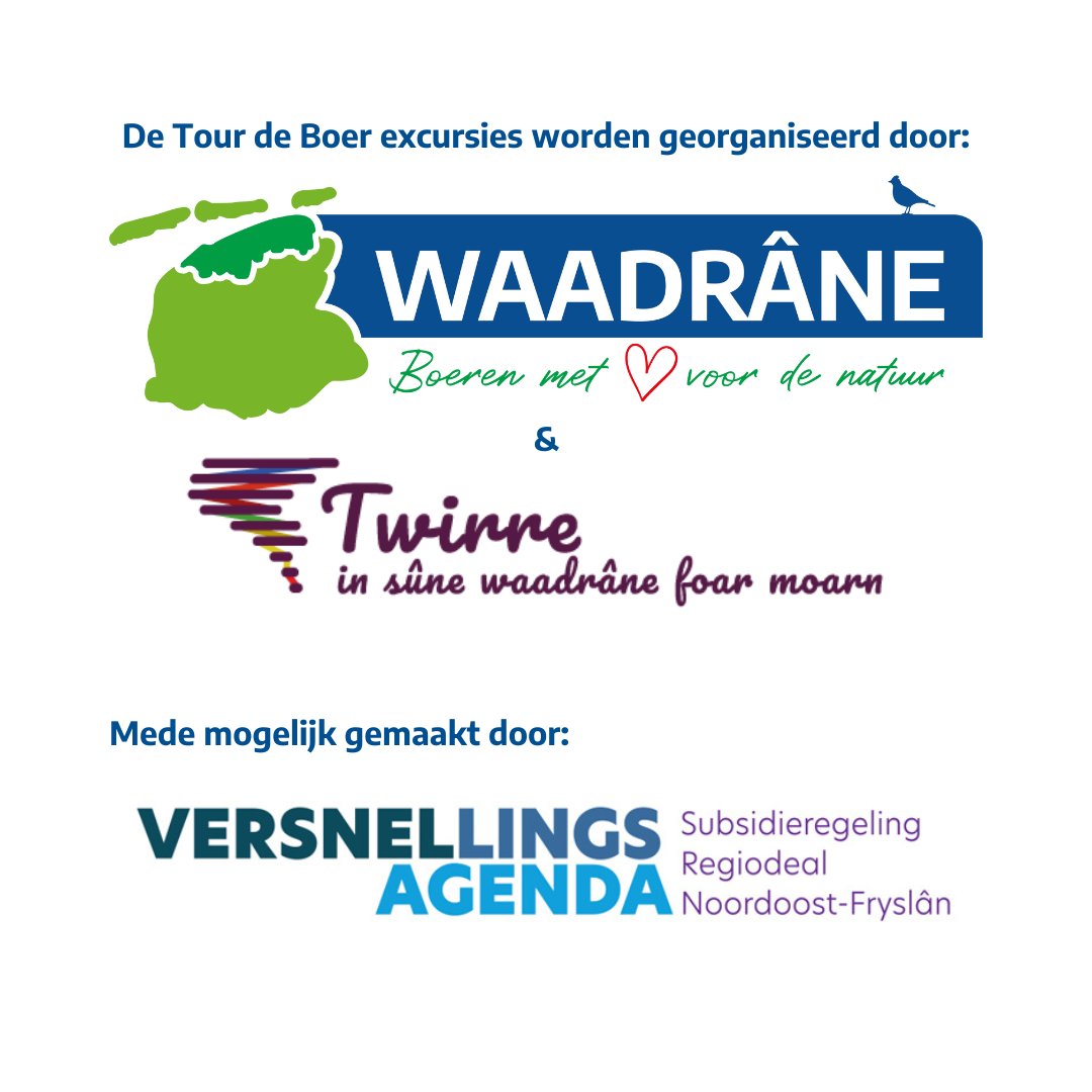 Woensdag 14 mei a.s. starten we bij Mts. Anema-Sterk in Hallum met de Tour de Boer-excursies. Douwe Anema vertelt je graag hoe hij zich inzet voor de weidevogels en biodiversiteit. Kom je ook? Aanmelden via: forms.office.com/e/TkvQH9CeRj of de agenda op waadrane.frl