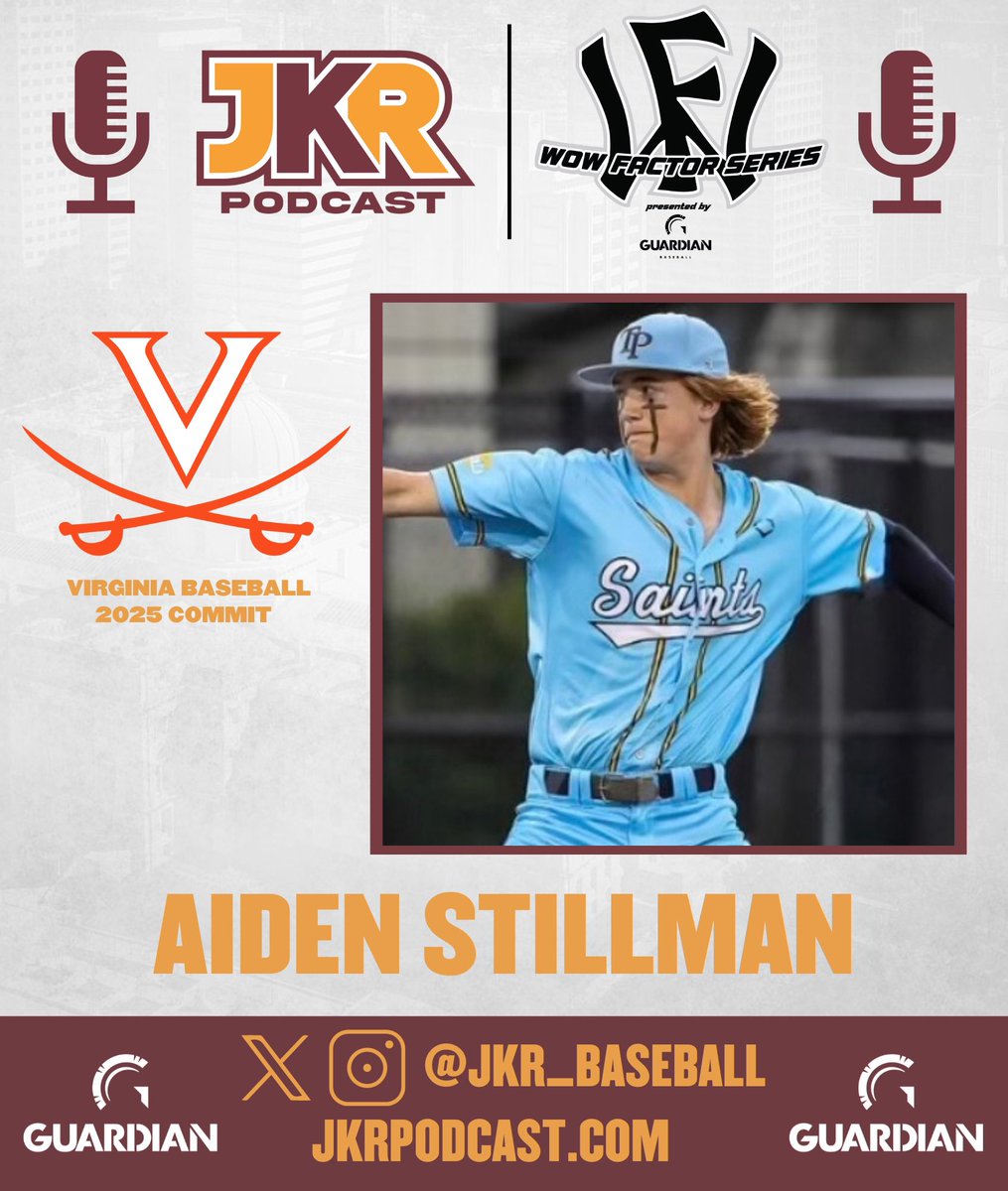 JKR_Baseball's tweet image. ‼️ AVAILABLE NOW ‼️
⚾️Episode #466⚾️
🔴 Aiden Stillman
🟠 2025 Virginia Commit
🔴 Discuss his experience joining WF last fall, pitching repertoire, relationships with UVA's coaches, and much more!
🎧 podcasts.apple.com/us/podcast/jkr…