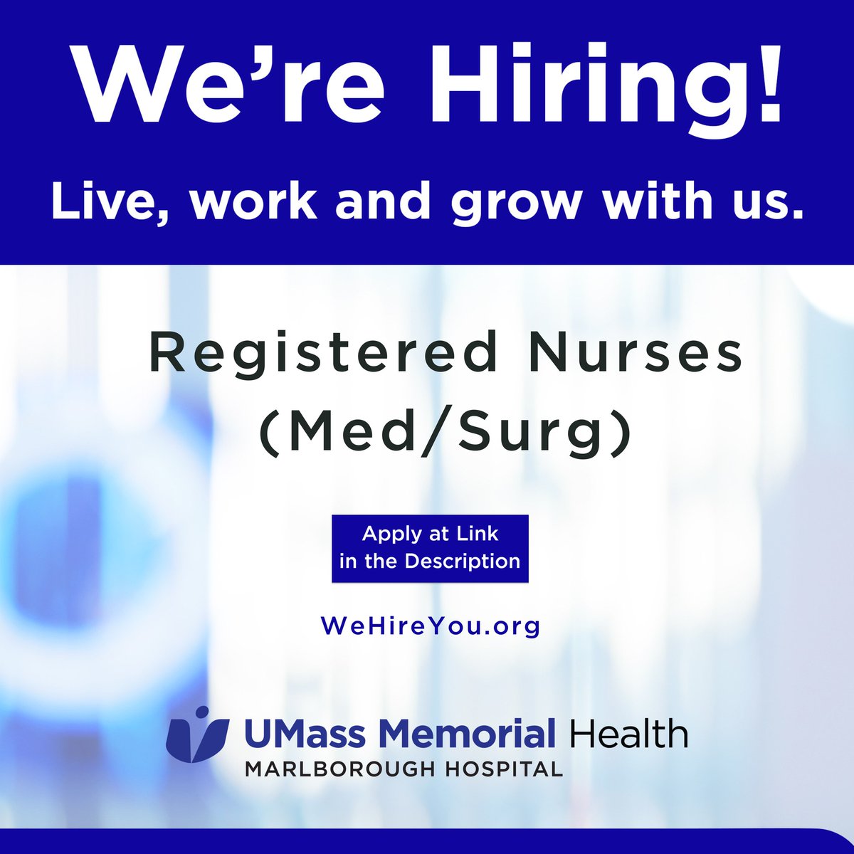 We are actively hiring Registered Nurses in Med/Surg!

Experience competitive pay, enjoy comprehensive benefits, and work for an organization that values you!

Visit the link here to learn more and apply TODAY: tinyurl.com/4wcvvuhv #HappyNursesWeek