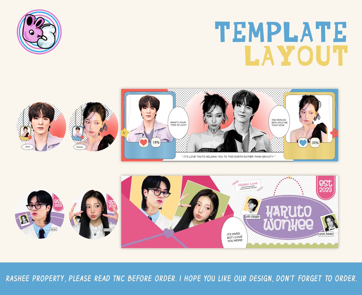 Blueparpel's tweet image. Halo help repost ya kak 🤗

Hai rashee ada template couple, bisa ditake ya kak. Jika berminat bisa dm saya langsung dan yang mau bertanya boleh banget ya kak. Untuk tnc saya drop dibawah ya. Untuk payment bisa cek ALT ya kak 💓💓💓 #Zonauang #zonajajan