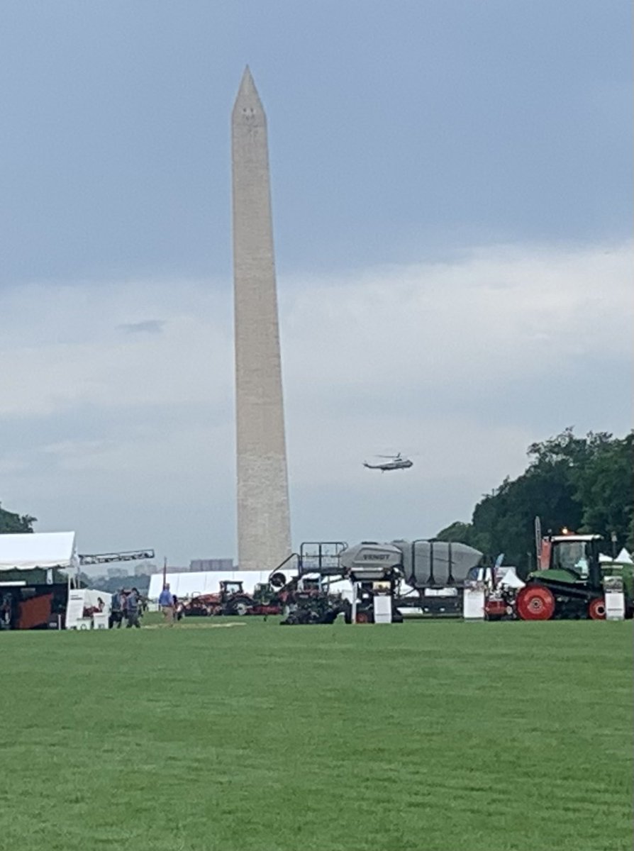 Marine One in the air as President Joe Biden starts his trip to Racine today. Coverage all day long on @WISN12News. 📸: My wife, @MarySugdenTV