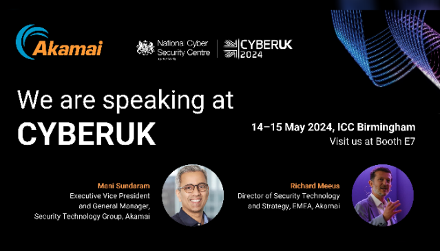 Attending #CYBERUK24? Learn how to protect your organization from the latest evolving threats at @Akamai's speaking sessions on May 14 and 15! Register here. #cybersecurity #AkamaiSecurity @CYBERUKevents bit.ly/3URf0D2