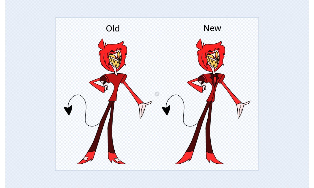 i wanted to see how easy it would be to edit this 'juko if he was designed by vivziepop' shitpost to look like an actual hazbin hotel character and OH MY GOD THIS IS SO FUCKING FUNNY