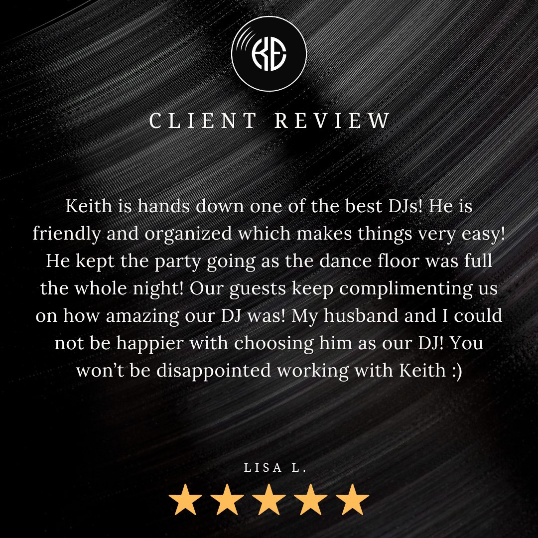 Grateful beyond words for these glowing testimonials from our amazing clients! Thank you! 💍🎵🙌 

#clientreviews #testimonials #fivestarreviews #djservices #weddingdjservice #djforhire #socalweddings