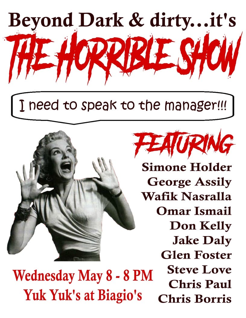 RT! COMPLIMENTARY SHOW! TONIGHT! Wednesday, May 8th @ 8pm! Want to check out a NO CHARGE ADMISSION show at Yuk Yuk's West below Biagio's, 1394 Richmond Rd? Simply name drop me @ the door or show this post! I work there. Arrive by 7:20pm! No catch #Ottawa #FREE @YukYuksOttawa