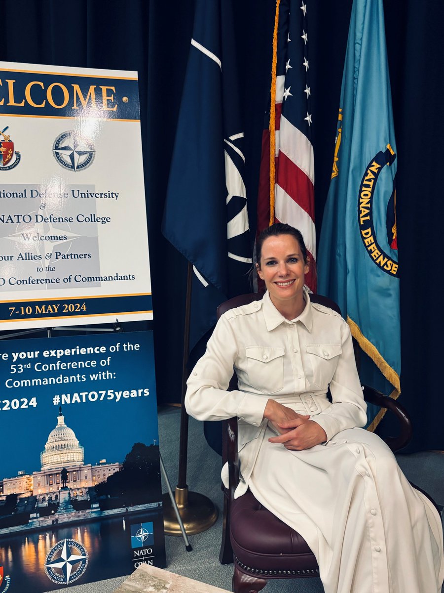 Dr. Florence Gaub (@NATO_DefCollege) moderated today's NATO #CoC2024 plenary panel @NDU_EDU on “Next 75 Years: Challenges and Opportunities.” Insights to follow! #LeadershipNATO