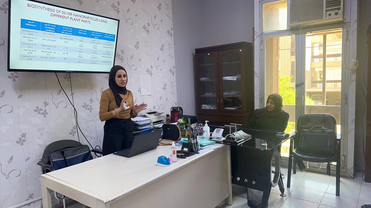 Preparing nanomaterials using a biological method in the Department of Physics
Sponsored by the Deanship of the College of Science, the Department of Physics held a workshop entitled “Preparing nanomaterials in a biological manner,” delivered by Assist. Lect. Mays Atallah Wahsh.