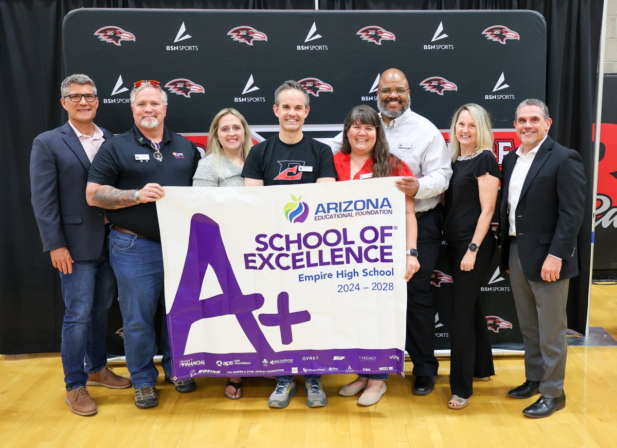 🎉Congratulations to Empire High School in @VailSchools who celebrated their AEF® A+ School of Excellence® Award in May! <a href="/azedfoundation/">Arizona Educational Foundation</a> celebrates your dedication to #excellence! Learn More:  azedfoundation.org/a-schools.
