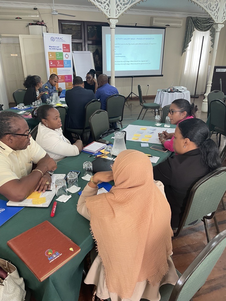 #GUYANA 30 representatives of different sectors of gov't are immersed in 3 days of training on the 'Essentials of Migration Management'. This course clarifies definitions, presents data, and brings understanding to the migration phenomenon globally, regionally & in Guyana. #EMM