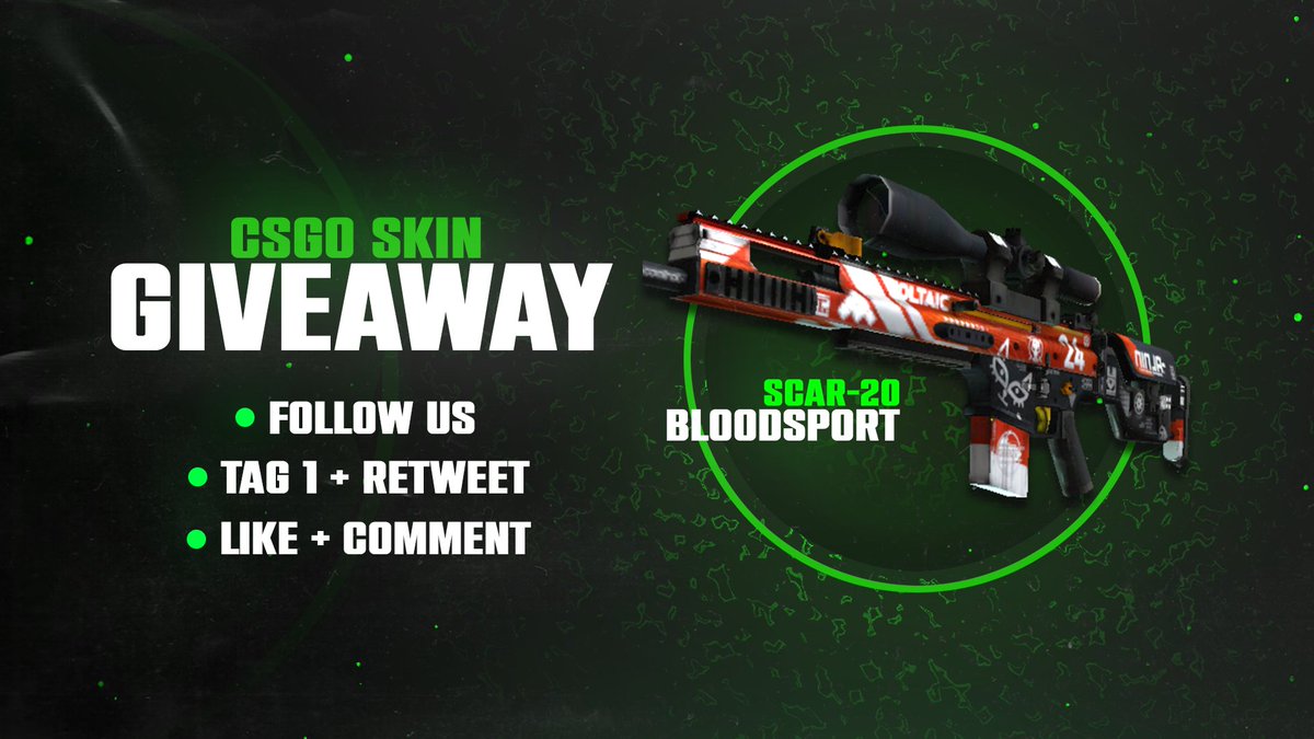 🌳CSGO GIVEAWAY ($11)🌳

🎁 SCAR-20 | BLOODSPORT 🎁

 ➡️All you have to do to win is:     

🟢Retweet + Tag 1 friend 
🟢Like and comment on the video (show proof)       
youtu.be/aW8d3ZNsIEk

⏰Rolling next week

#CS2Giveaway #Giveaway #csgoskinsgiveaway #CS2 #csgoskins