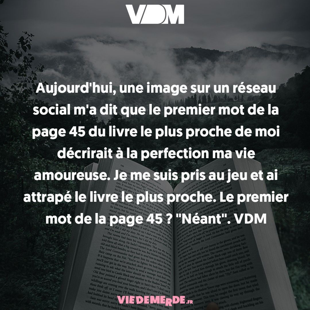 Partagez vos VDM les plus drôles ici : viedemerde.fr/?submit=1 et/ou téléchargez notre appli officielle - viedemerde.fr/app
