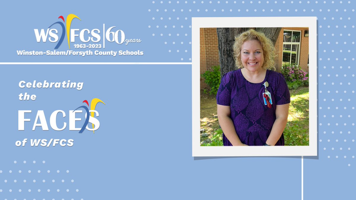 Our Support Person of the Day for May 8 is Katryna Jacober from Speas Global Elementary School. Jacober has been with the district for 19 years and serves as a magnet coordinator. Thank you for everything you do for our students! #WSFCSFaces @SpeasGlobal