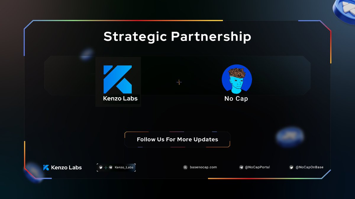 📢 We are pleased to announce our latest partnership with @NoCapOnBase 💥 No Cap Dis Shit Bussin. ONG Yall dont know whats about to go down. $NOCAP we about to blow the hats off these heads.. 💎 Current Progress After Launch ✔️ATH $5M ✔️Big Marketing & Big News are comming