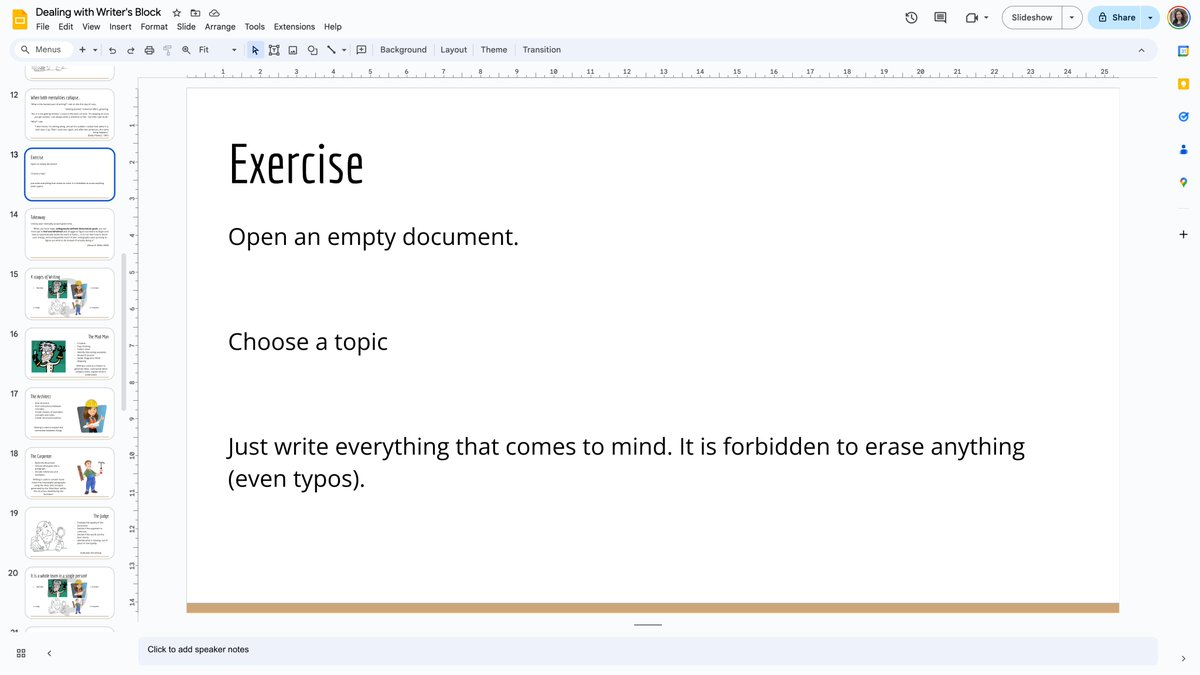 My extreme freewriting sessions are one the highlights of any programme I run. 

Most people fall in love with note-taking there and then.

Others dislike the anxiety it produces but still appreciate the experience.

Today looking at old slides, I found I ran my first-ever