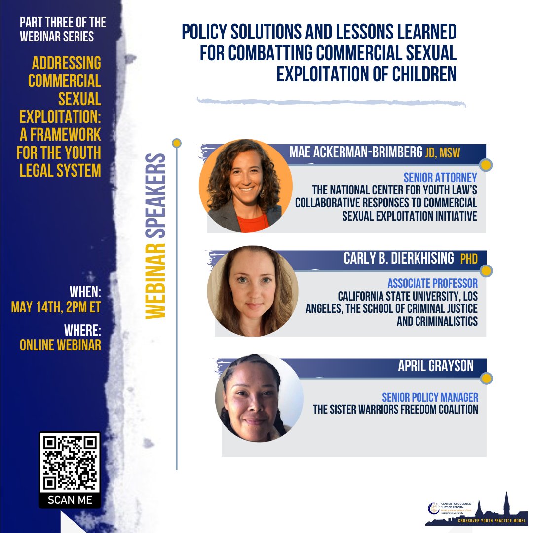 NCYL_CSEC's tweet photo. Join NCYL's Mae Ackerman-Brimberg, Senior Attorney, for a webinar to learn  about the pivotal role of cross-agency collaboration and centering individuals with lived experience in policy change. Register today: https://t.co/fZCKqKpOOW https://t.co/OPdxPJmXTz