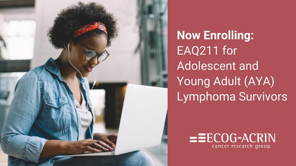 #ClinicalTrial EAQ211/@cancergenomics_, led by @BradZebrack of @UMRogelCancer & @UMSocialWork, aims to improve care for #AYAs diagnosed with and treated for #lymphoma. Learn more: bit.ly/eaq211-study #AYACancer #AYACSM