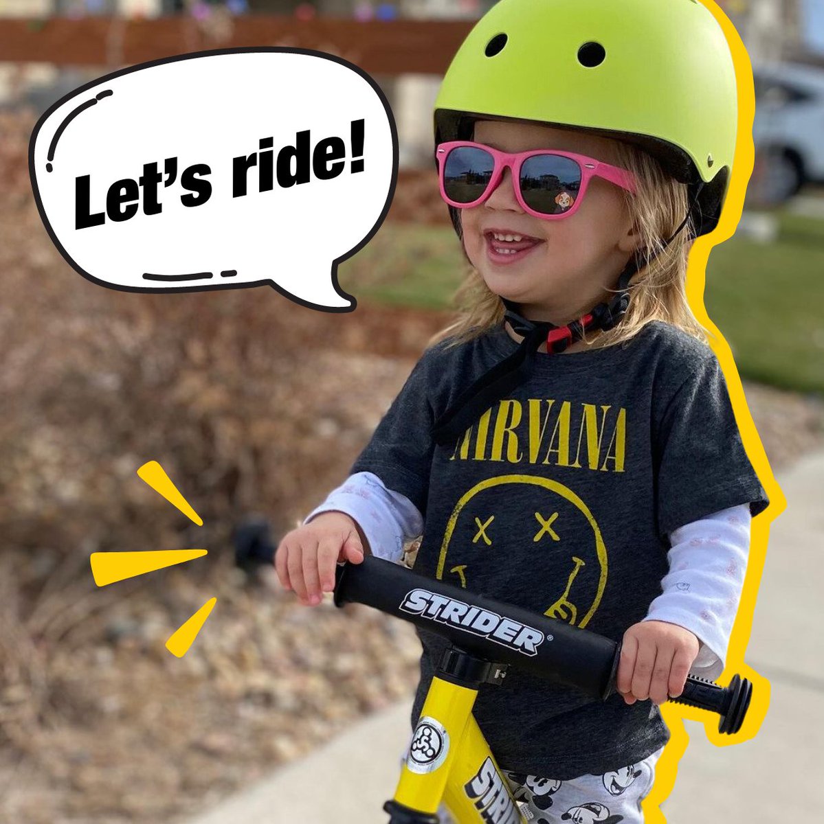 Kicking off World Strider Day early this year! ✨ Join us in celebrating our global community of riders and the shared love for endless adventures on two wheels. 💛 🔗 Visit bit.ly/3WxAgPo to see how YOU can win Strider swag! #WorldStriderDay 24 #StrideOn