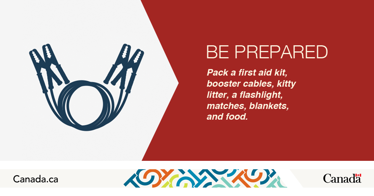 Planning a road trip? When packing an emergency car kit, be sure to include: ✅ snacks and water ✅ blankets ✅ booster cables ✅ a whistle ✅ a flashlight ✅ a first aid kit Find a complete list of items for your car from @Get_Prepared: ow.ly/PLct50RyTB5 #EPWeek2024