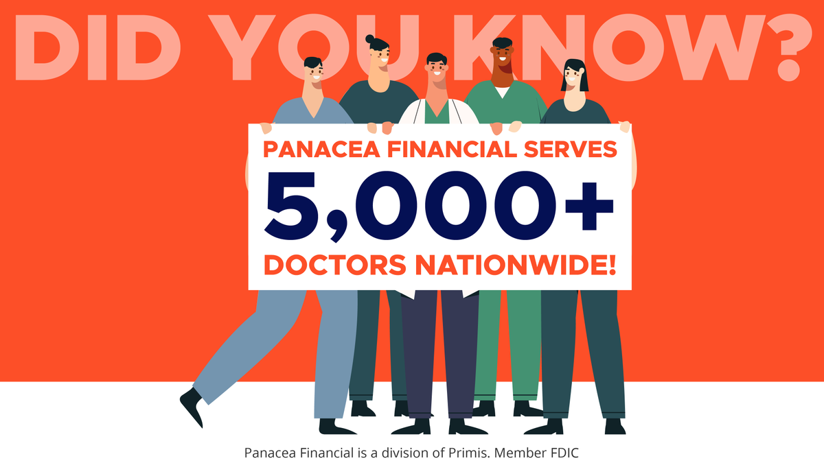 Since our start just a few years ago, Panacea’s mission has been to make doctors' lives better. We are proud to support more than 5,000 doctors (and counting) in their financial needs.