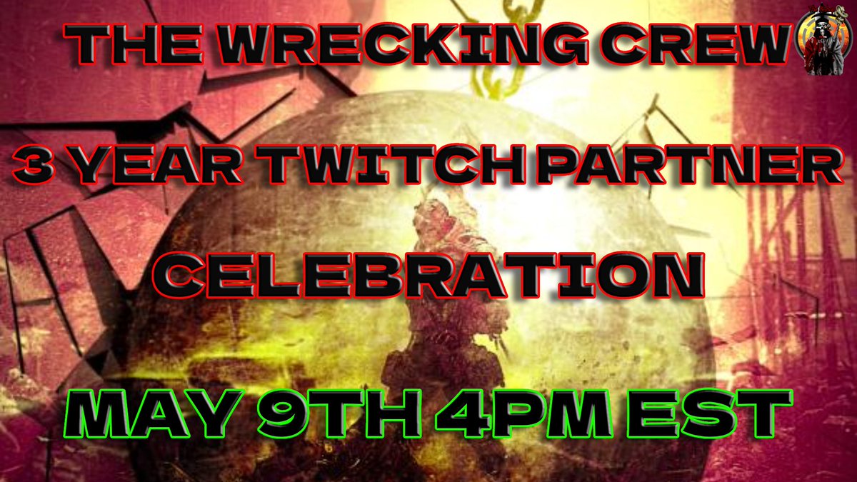 Hey everyone! Come join us on May 9th at 4 P.M. EST to Celebrate our 3 year Twitch Partner Anniversary! We're gonna do a NO CAP SUBATHON with a HUGE number of giveaways! We'll be on Division 1 &amp; 2 &amp; DMZ, Survival, Raids, Incursions &amp; of course Dark Zone!!! twitch.tv/bishopboas