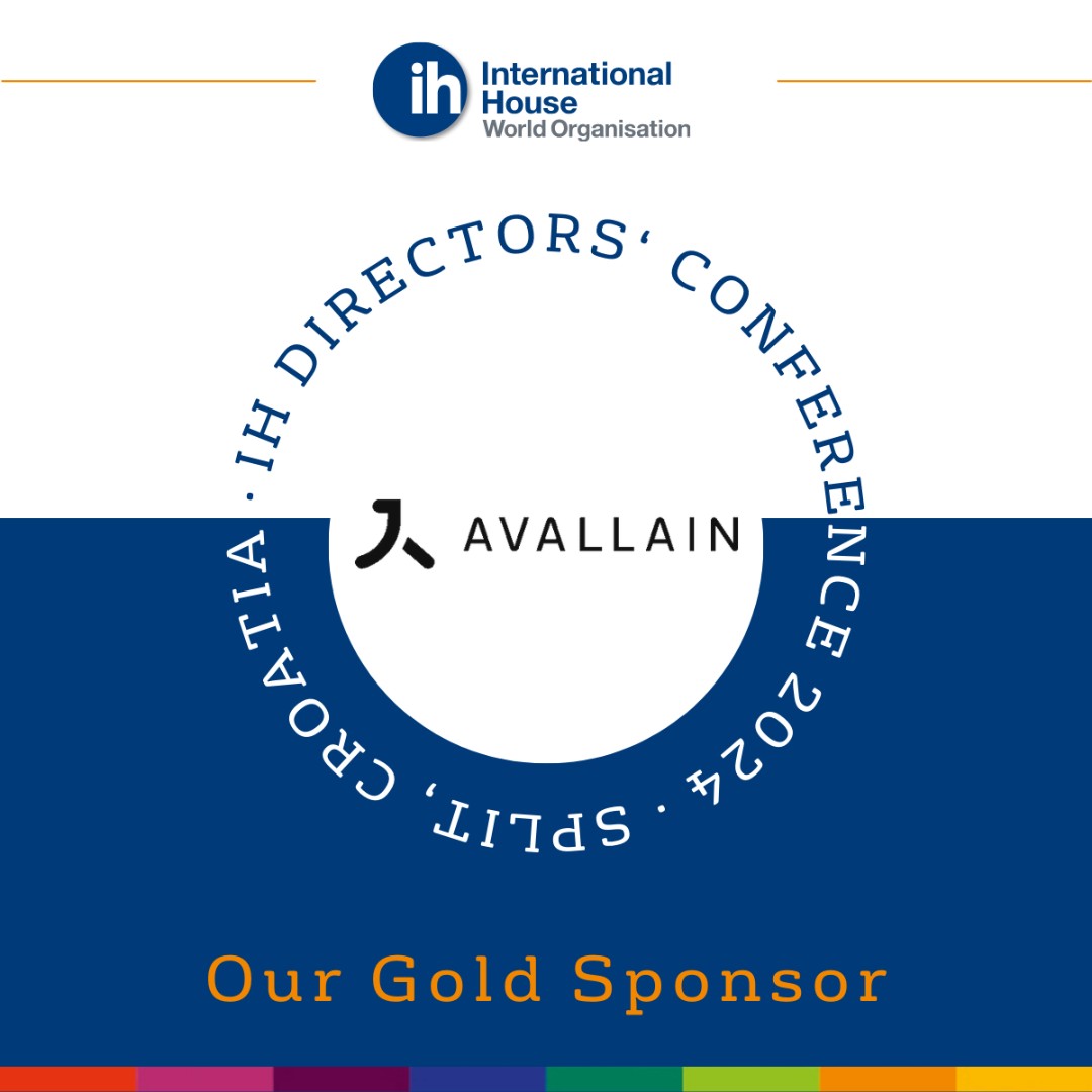 Thank you to our Gold Sponsor Avallain for supporting our 2024 Directors’ Conference in Split, Croatia.

Learn more here 👉 avallain.com 

#IHDirConf2024 #ihworld #InternationalHouse #IHNetwork #IHEvents