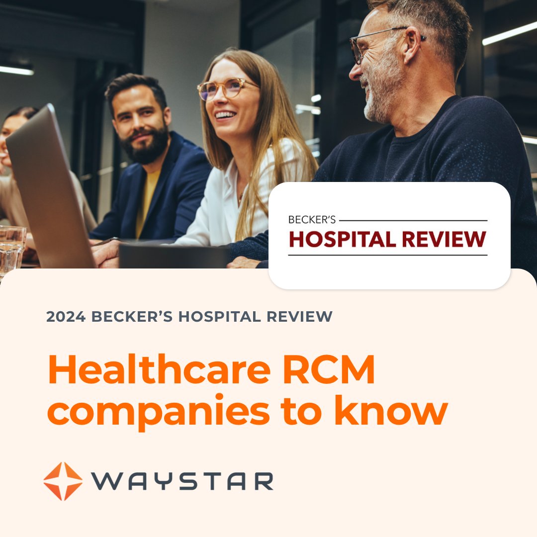 Waystar has been named a @BeckersHR healthcare revenue cycle management company to know in 2024. We are proud to provide purpose-built software to simplify healthcare payments and be a trusted partner to our clients. ow.ly/NSw550Rzzrv #RevenueCycle #HealthcareTechnology