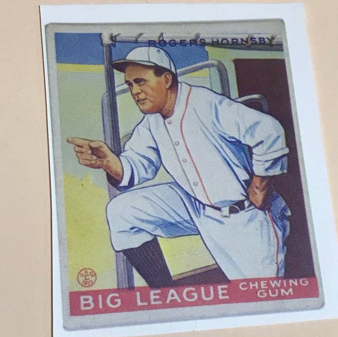 Score big with this vintage gem! The 1933 Goudey #188 Rogers Hornsby Rookie Card Despite its slight off-centering, it's a valuable piece of history. ⚾️ #BaseballCards #Vintage #Collectibles #RookieCard #StLouisBrowns #Goudey #Sports #GainesvilleThings gainesvillethings.com/product/1933-r…