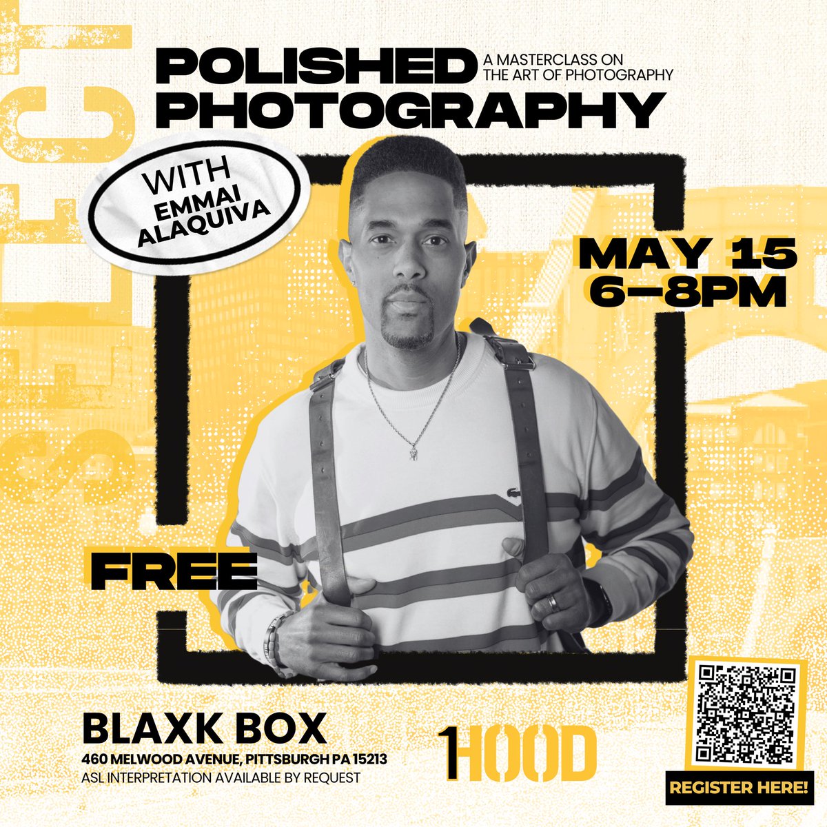Learning about polished photography with the most polished photographer sounds like the only thing you should be doing on May 15th. This is a free event, register here: eventbrite.com/e/1hood-select…