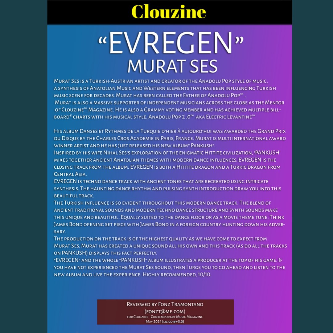 #Evregen by @MuratSes #track from his 2024 #album #PANKUSH #Review by @FonzTramontano