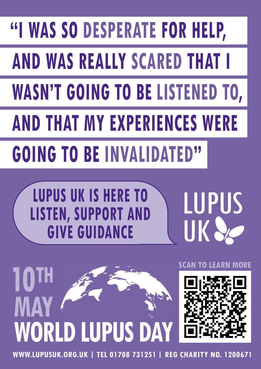 Have you heard of Lupus? Join us this #WorldLupusDay to spread awareness by sharing the hashtag!

More information can be found at lupusuk.org.uk/world-lupus-da…

#Lupus #LupusAwareness #LupusUK