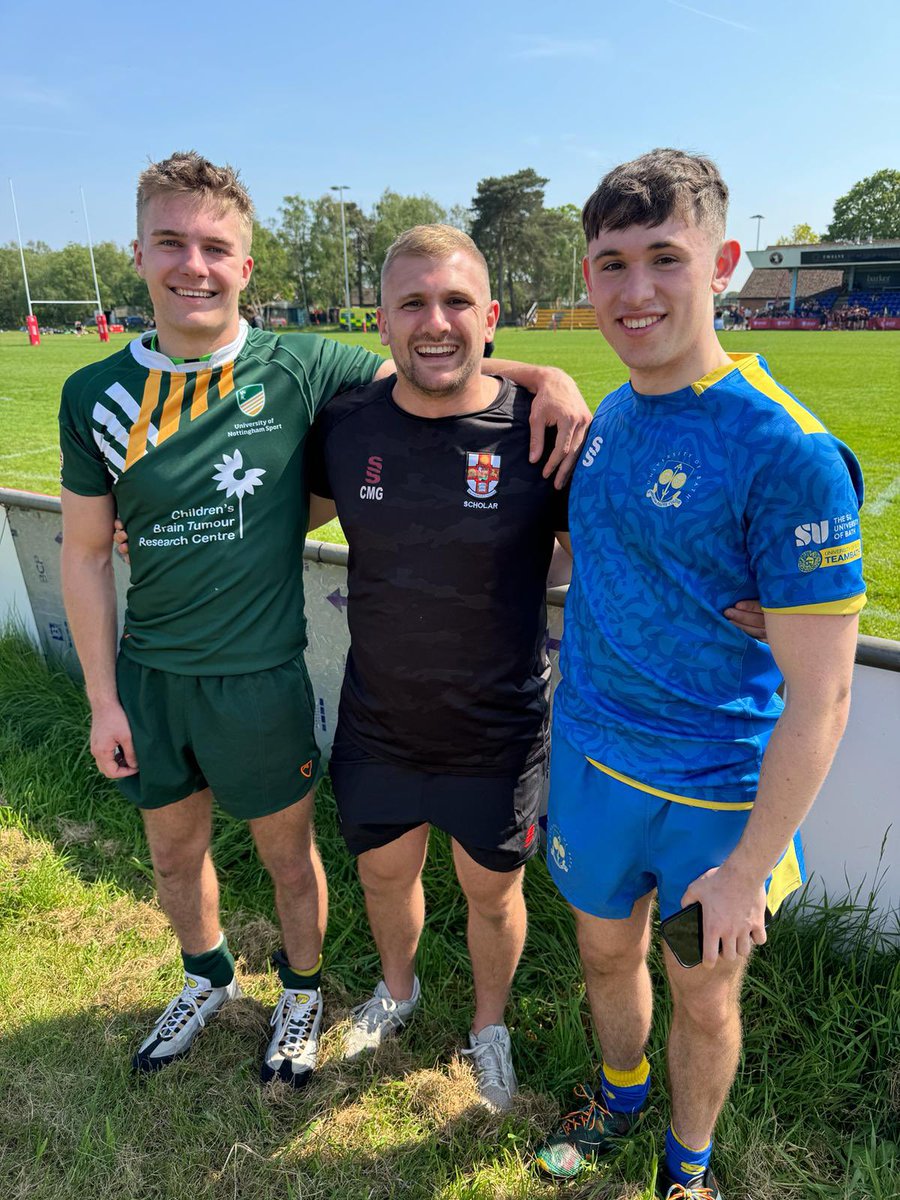 Brilliant to see two members of last year’s Senior Rugby squad compete at the @BUCSsport 7’s. Jake playing for @UOBathRugby and Tom for @UNRUC_ who also bumped into former Head of S&C Mr Conway who is now Head of S&C at @BristolUni #cslsport @NextGenXV @Cardiff_Pathway