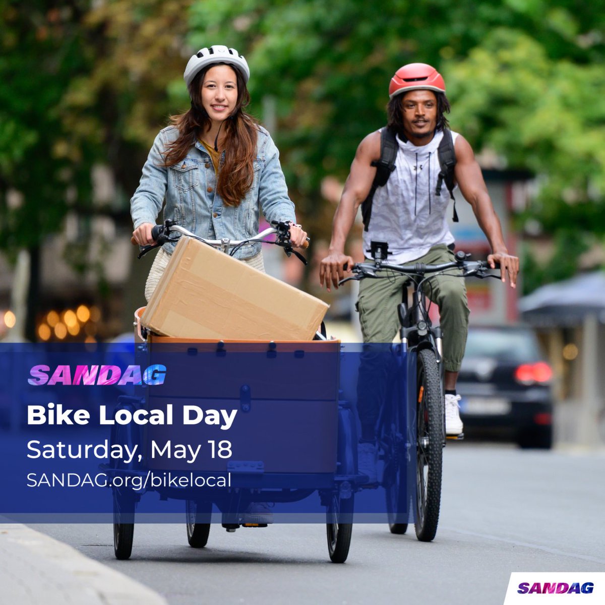 Keep the fun of Bike Anywhere Day rolling by joining us for our first ever Bike Local Day on Saturday, May 18. Check out special offers from participating local businesses at SANDAG.org/bikelocal. 🚴💨  #BikeAnywhereSD #SANDAG