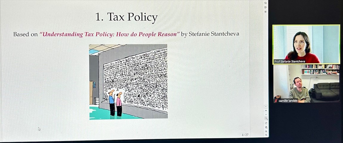 STICERD director @landais_camille is hosting Stefanie @S_Stantcheva online talk on 'Perceptions, mindsets and beliefs shaping policy views' She's discussing tax policy, climate change policies, trade policy, and measures to act against inflation. #LSECoase #LSEEconomics