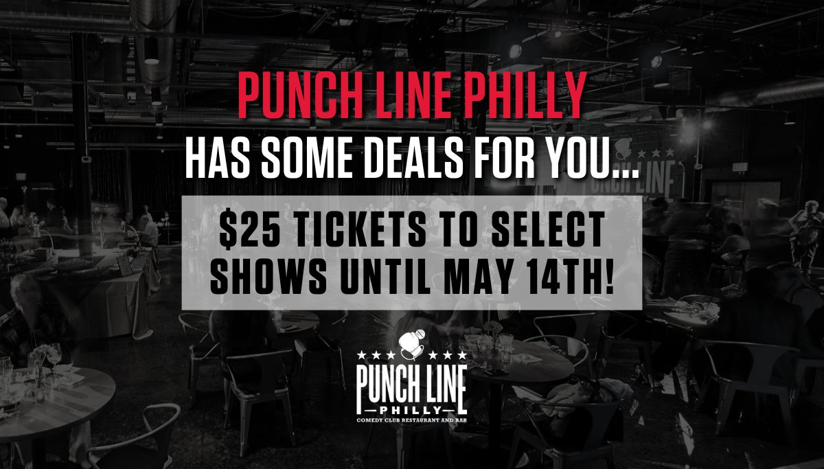 🚨 NOW THROUGH MAY 14TH 🚨 That's right! Get $25 tickets to select shows 🎤 Laugh with Baron Vaughn, Finesse Mitchell, Chaunté Wayans & more 🙌 Secure your tickets at tinyurl.com/2ep95am4 🎟